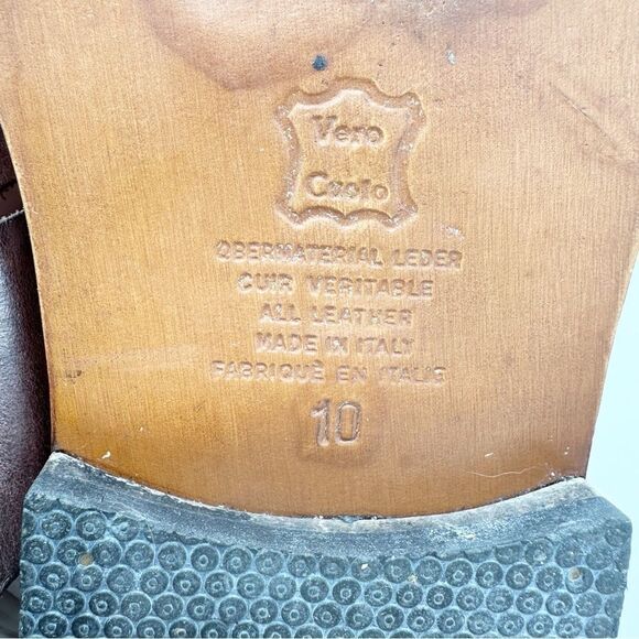 Tommy Bahama Vintage Slip-On Mule Dark Brown Leather Fisherman Sandals Sz 10 - Picture 12 of 15